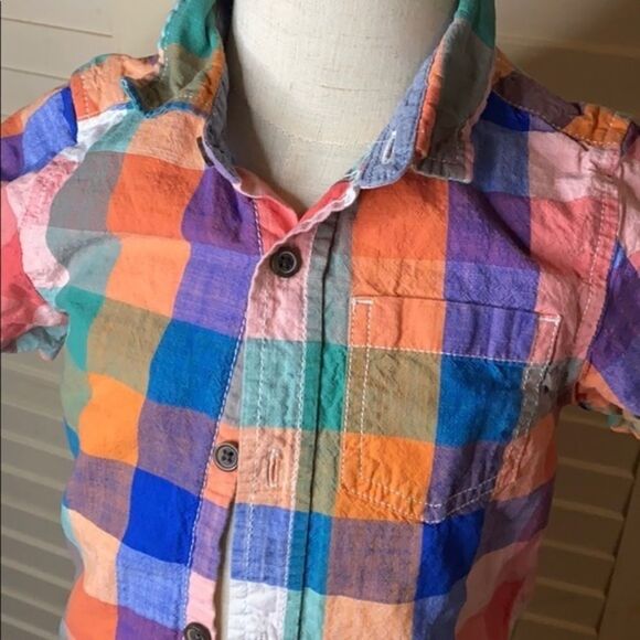 Cat & Jack Plaid Button down shirt - Picture 3 of 3